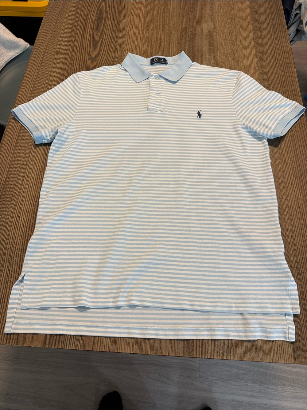 Ralph Lauren Light Blue & White Striped Polo